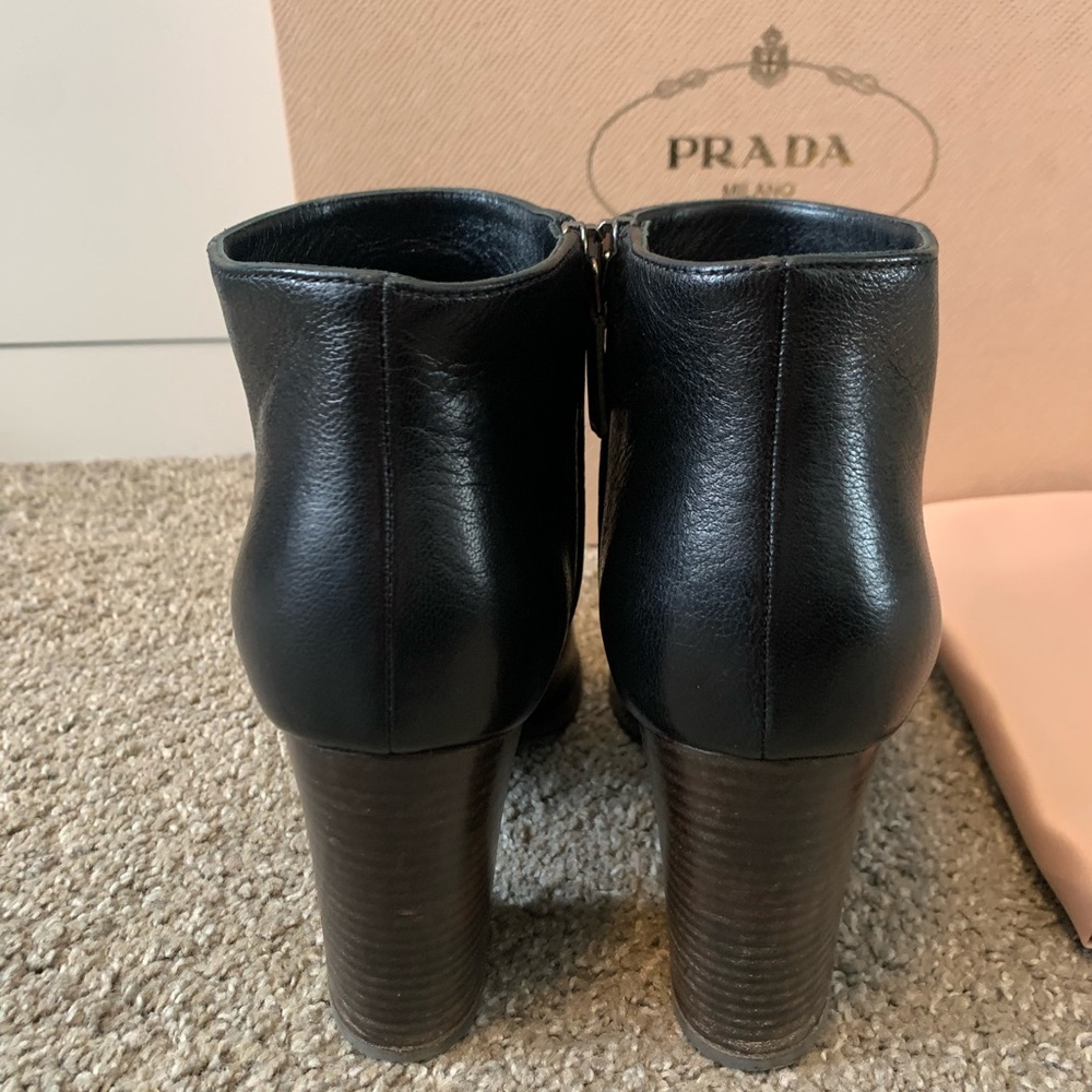 **SOLD** Prada Ankle Leather Boots - Picture 7 of 16